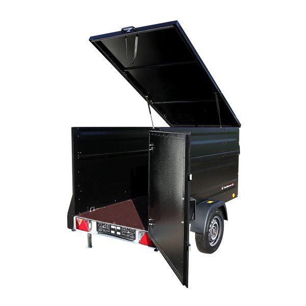 TPV Kofferanhänger 750kg KT-EU3 Plus Bordwanderhöhung Geschlossen Ungebremst Schwarz