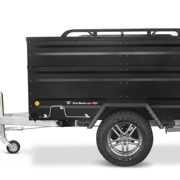 TPV Kofferanhänger 1300kg KT-EB3 Offroad Plus Bordwanderhöhung Geschlossen Gebremst Alu-Zink