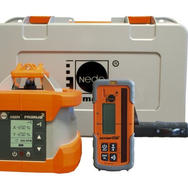 NEDO PRIMUS 2 H2N mit Acceptor Digital - Rotations- / Neigungslaser horizontal
