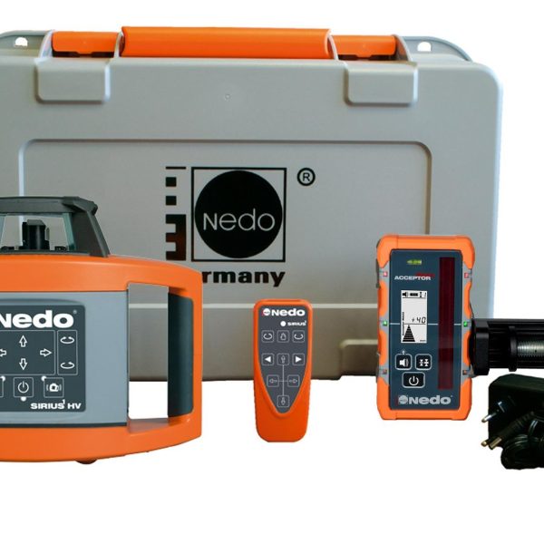 NEDO SIRIUS 1 HV (MAXX) im Set mit Kurbelstativ und Flexilatte - Rotationslaser horizontal vertikal