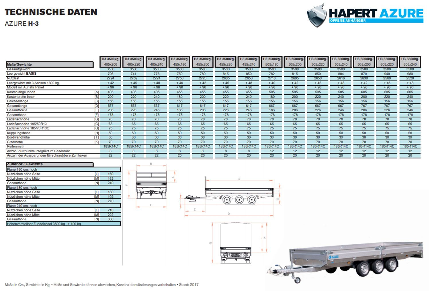 Hapert Azure H-3 - 3500 - 4550 x 2000 3-Achser Tridem – Bild 4