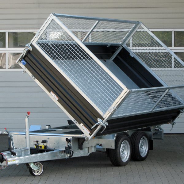 Humbaur HTK 3500.31 STAHL E-Pumpe, Gitteraufsatz, Rampen, Stützen