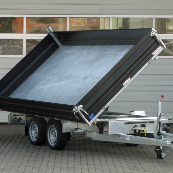 Humbaur HTK 3500.37 STAHL E-Pumpe – Stahlbordwand Schwarz