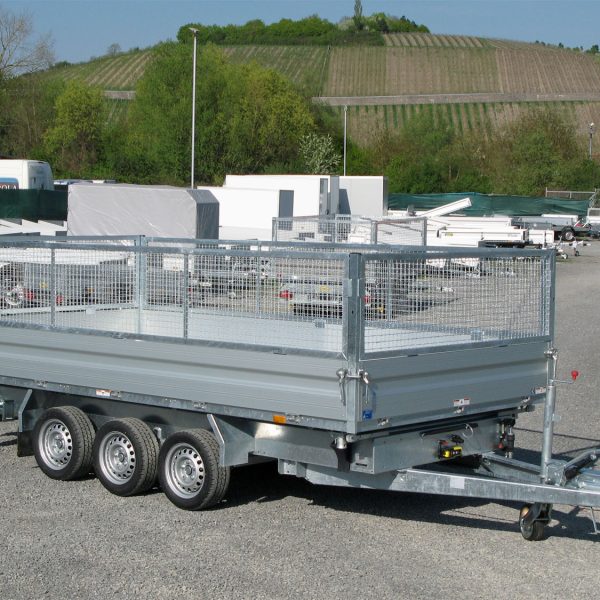 Humbaur HTK 3500.41 ALU Tridem Gitteraufsatz, Rampen, Stützen