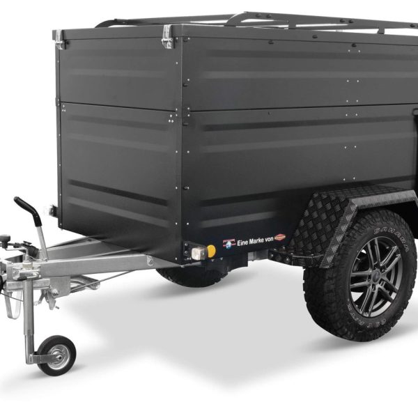 Offroad Anhänger 1000kg schwarz KT-EB2 Plus mit Bordwanderhöhung