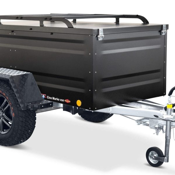 Offroad und Dachzelt Anhänger 1000kg schwarz KT-EB2