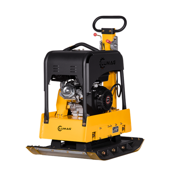 LUMAG RP-300HPCA - Rüttelplatte reversierbar mit 262 kg inkl. Transportfahrwerk und Gummimatte
