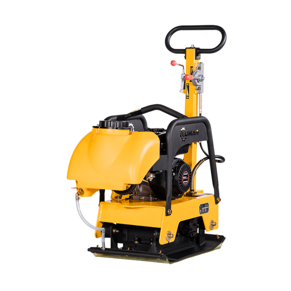 LUMAG RPi25N - Rüttelplatte reversierbar mit 131 kg inkl. Transportfahrwerk und Gummimatte