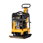 LUMAG RPi31D - Rüttelplatte reversierbar mit 199 kg inkl. Transportfahrwerk und Gummimatte