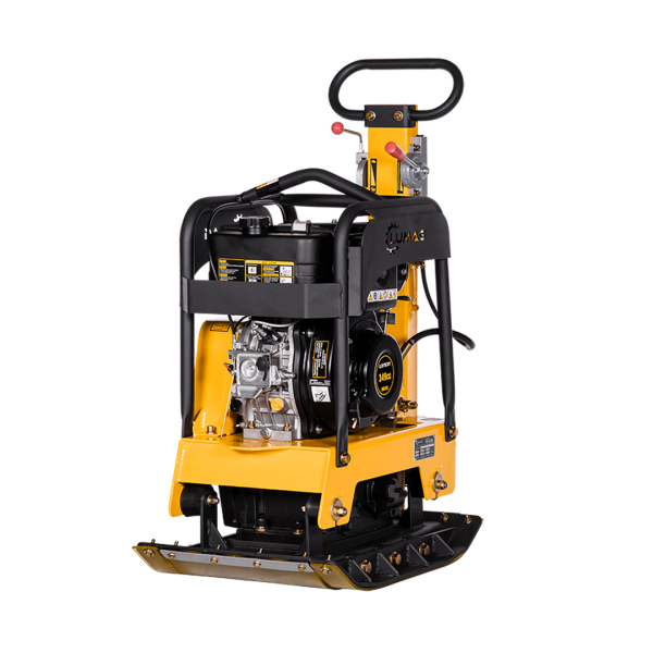 LUMAG RPi31D - Rüttelplatte reversierbar mit 199 kg inkl. Transportfahrwerk und Gummimatte