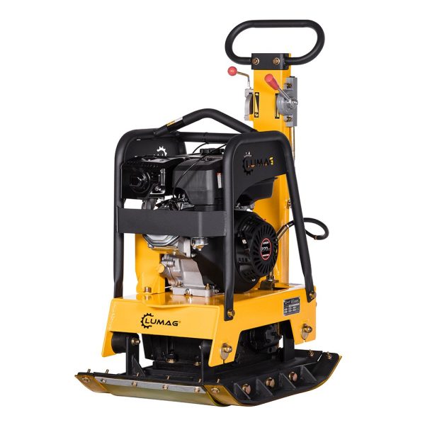 LUMAG RP-160HPC - Rüttelplatte reversierbar mit 160 kg inkl. Transportfahrwerk und Gummimatte