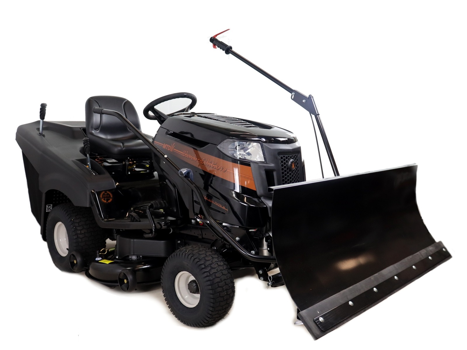 a-8 Rasentraktor 275/106 TWIN Hydrostat – Modell 2023 – Schneeschild 120 Plus ( Black Edition ) – Bild 1