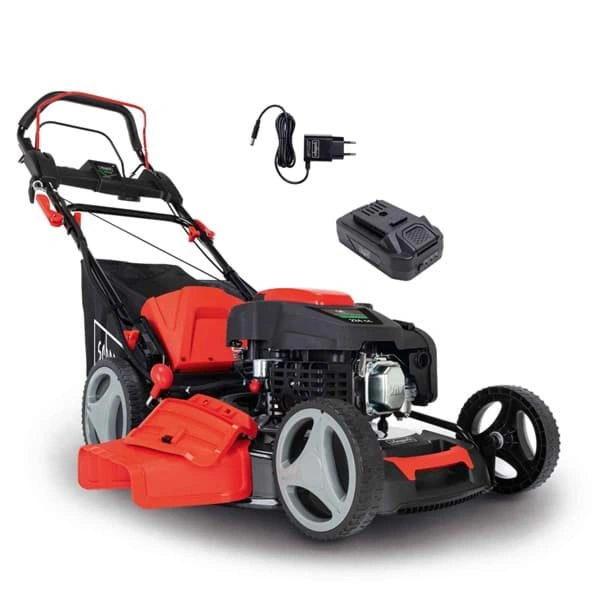 Rasenmäher MS225-53E Scheppach – E-Start | Radantrieb | 7PS | 53cm Schnittbreite | 65 Liter Fangkorb